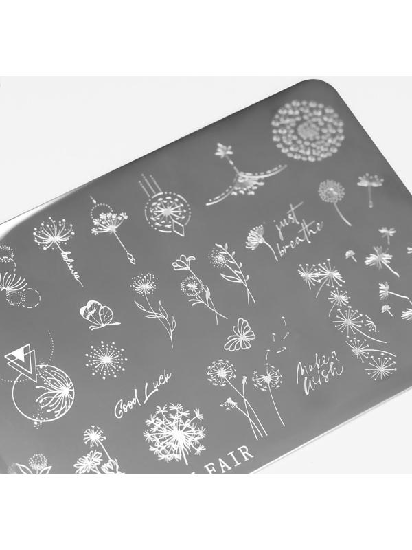 Диск для стемпинга металлический «Одуванчики», 12 × 6 см