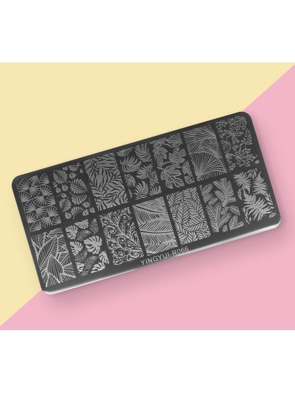 Диск для стемпинга металлический «Листочки», 12 × 6 см