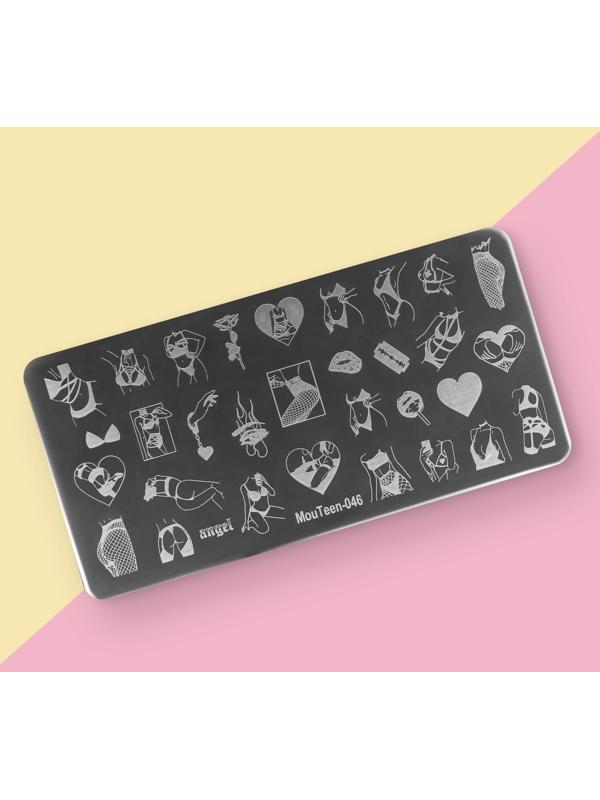 Диск для стемпинга металлический «Силуэт», 12 × 6 см