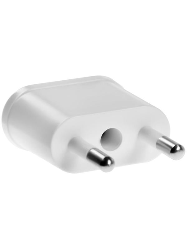 Переходник с американской вилки на евророзетку, плоский, 6 А, белый, 220 В