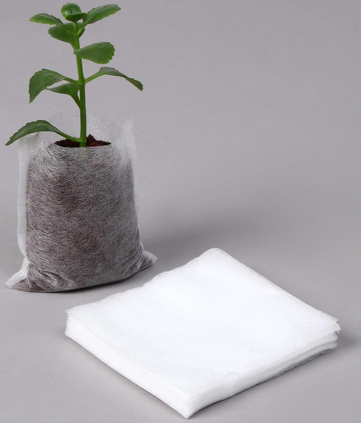 Пакет для рассады, 360 мл, 7 × 9,5 см, спанбонд плотностью 25 г/м², Greengo