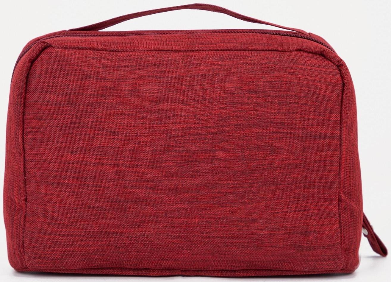 Косметичка на молнии, цвет бордовый