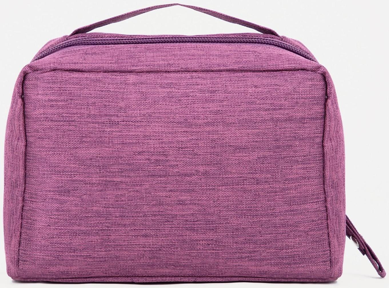 Косметичка на молнии, цвет фиолетовый