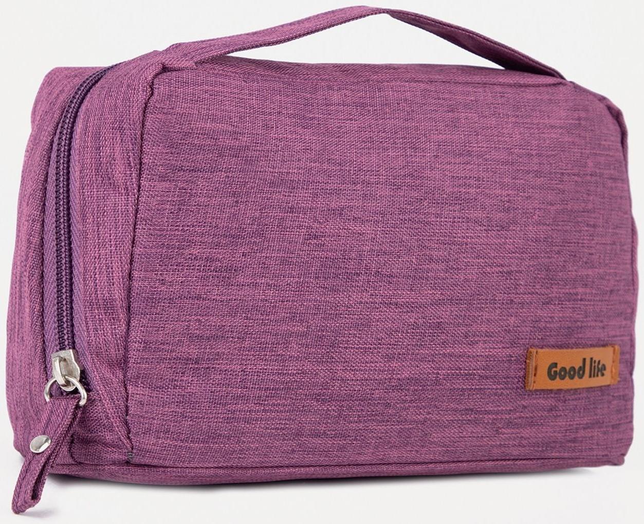 Косметичка на молнии, цвет фиолетовый