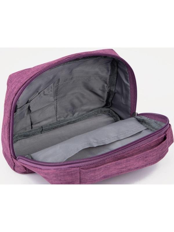 Косметичка на молнии, цвет фиолетовый