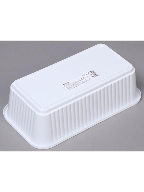 Ящик для рассады, 28.5 × 15.5 × 8.5 см, 2,5 л, белый, Greengo