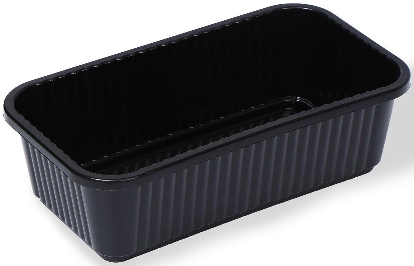 Ящик для рассады, 28.5 × 15.5 × 8.5 см, 2,5 л, чёрный, Greengo