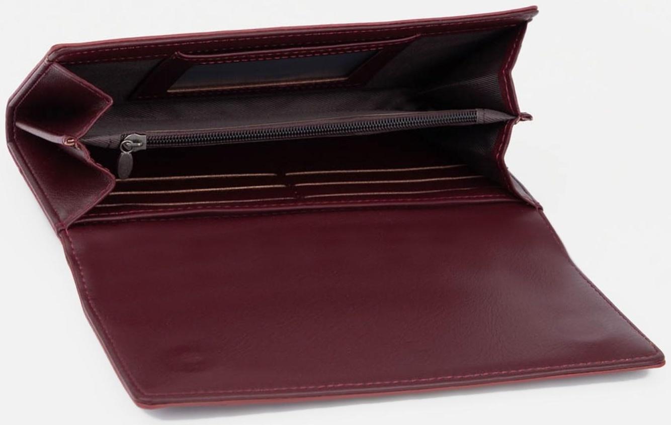 Кошелёк на магнитах, цвет бордовый