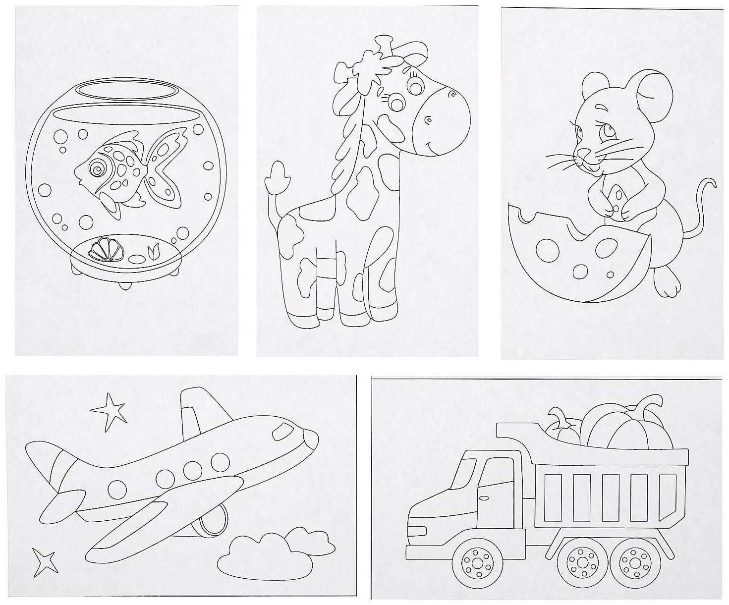 Набор для выжигания по дереву, 5 досок