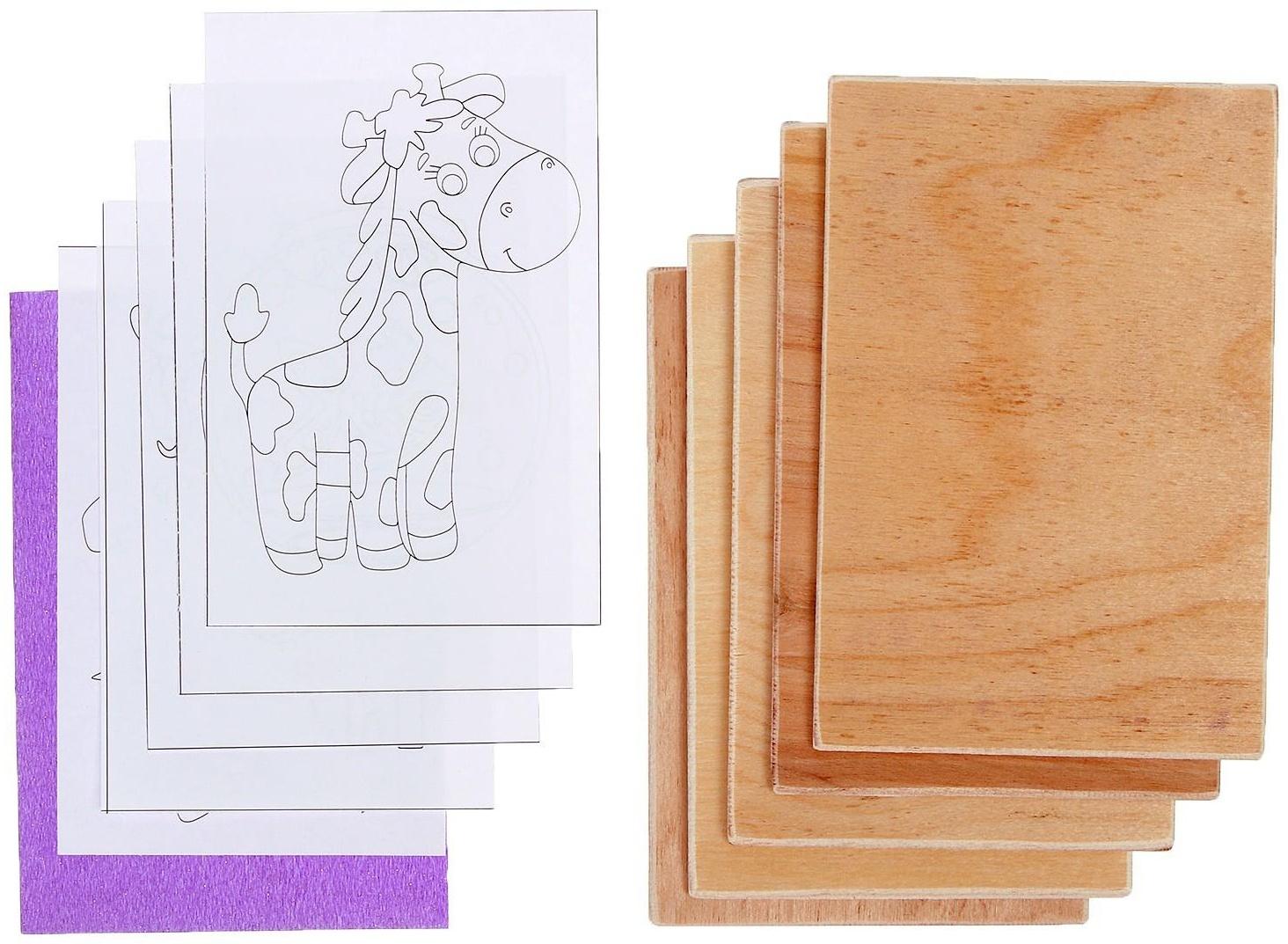 Набор для выжигания по дереву, 5 досок