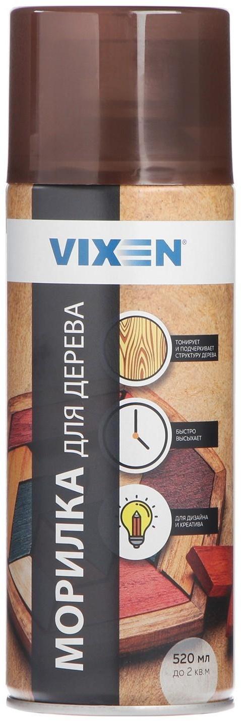 Морилка для дерева VIXEN, черный, аэрозоль, 520 мл VX-91000