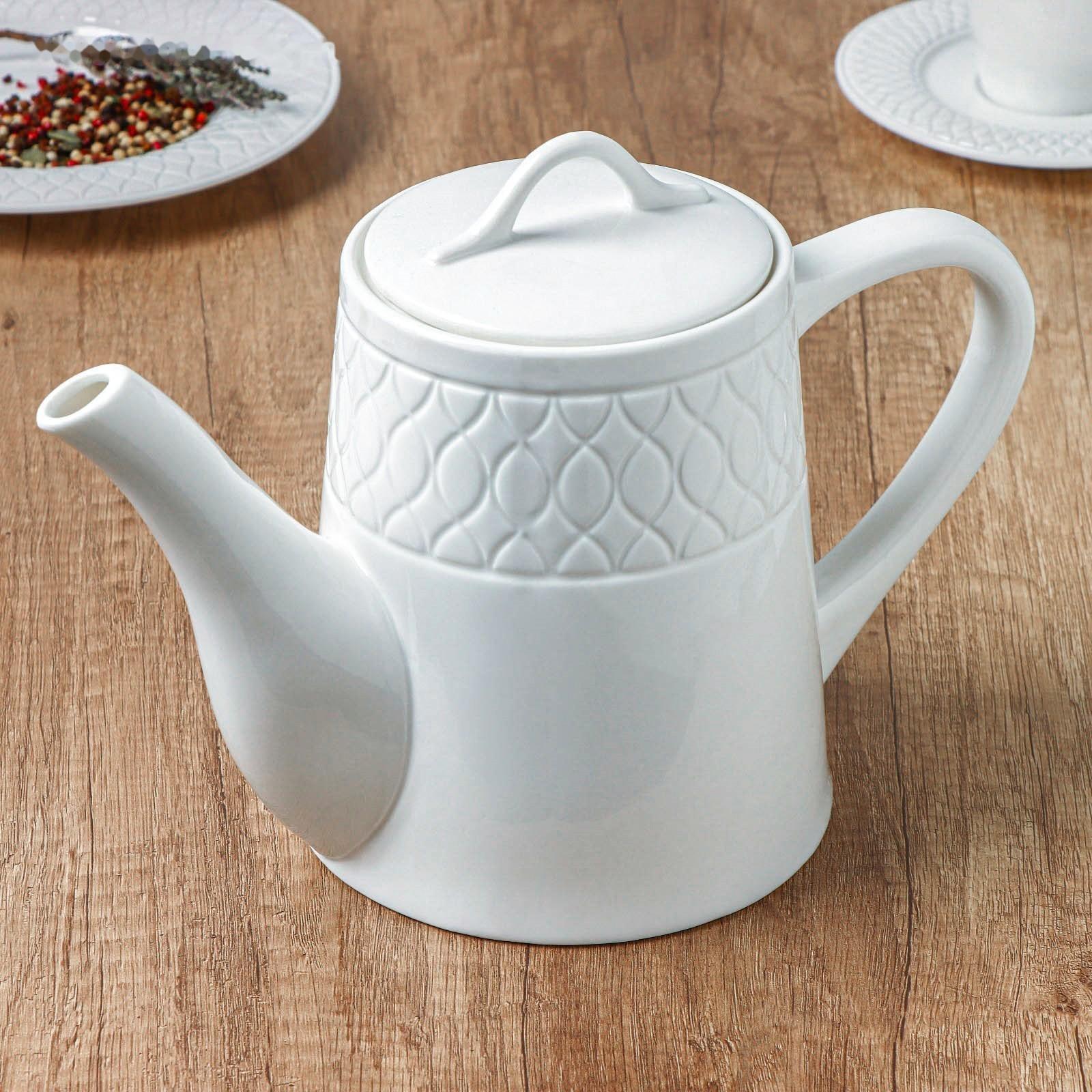 Чайник фарфоровый заварочный Magistro Argos, 1,4 л, 26,3×14×18,8 см