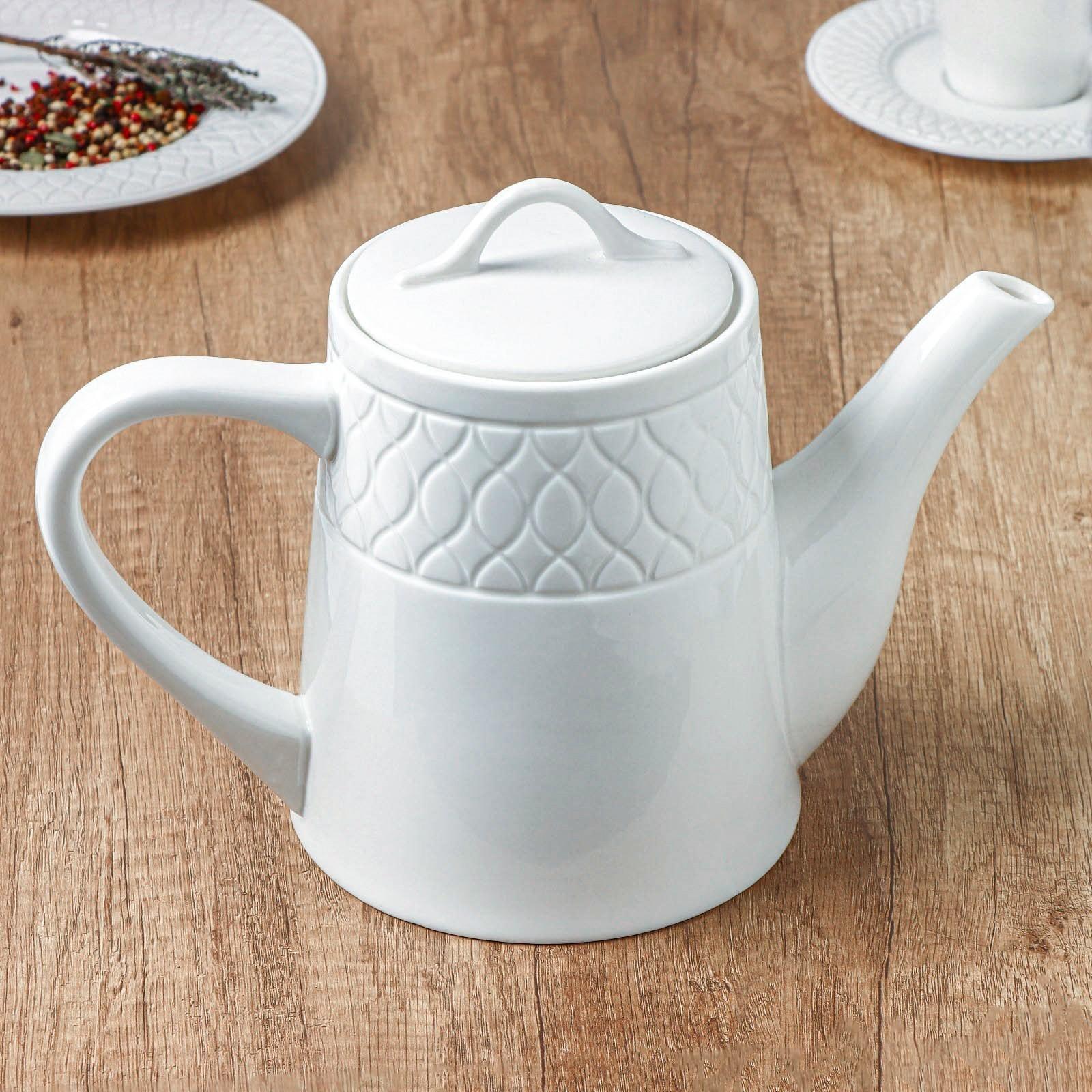 Чайник фарфоровый заварочный Magistro Argos, 1,4 л, 26,3×14×18,8 см