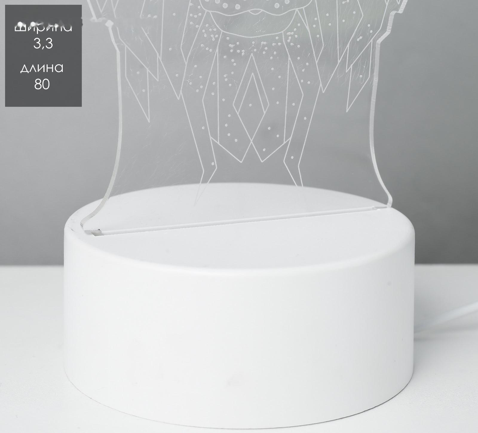 Основание светильника LED 3 режима 3000-6000К USB белый 9,5х9,5х4 см