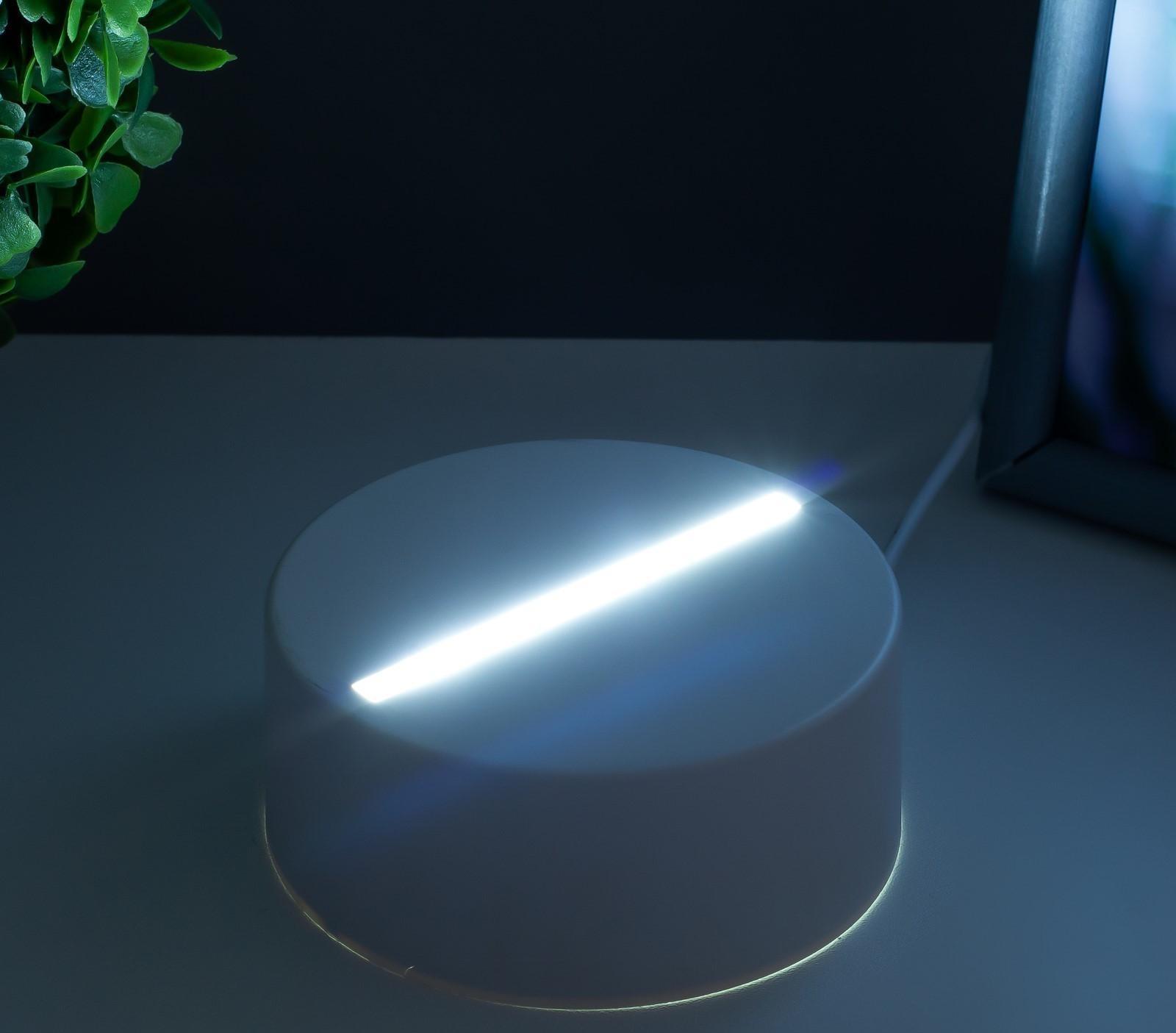 Основание светильника LED 3 режима 3000-6000К USB белый 9,5х9,5х4 см
