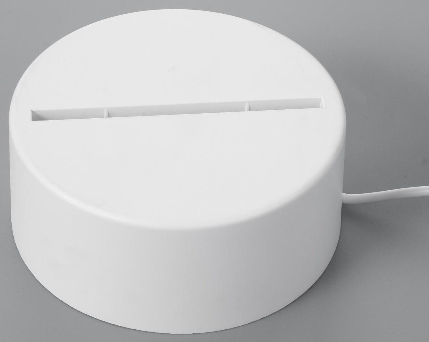 Основание светильника LED 3 режима 3000-6000К USB белый 9,5х9,5х4 см