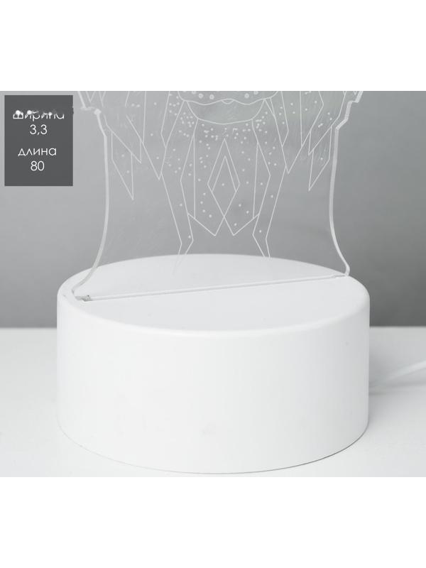 Основание светильника LED 3 режима 3000-6000К USB белый 9,5х9,5х4 см