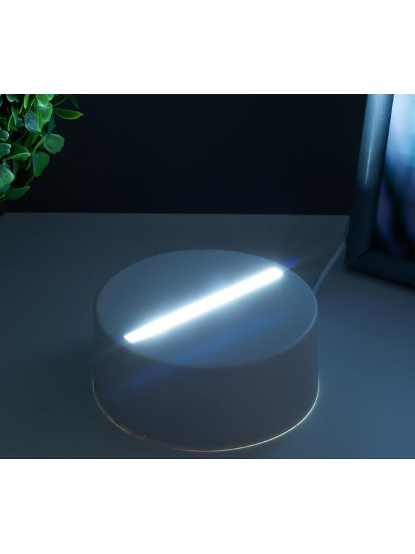 Основание светильника LED 3 режима 3000-6000К USB белый 9,5х9,5х4 см