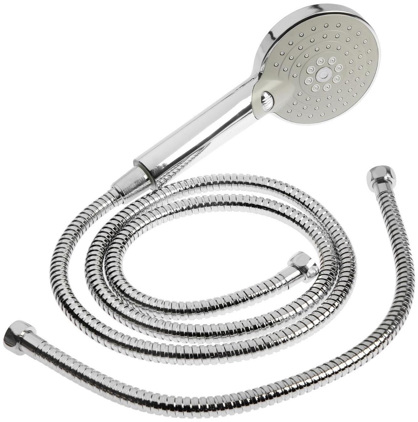 Набор для душа ZEIN H03, стойка с держателем, шланг 150 см, лейка 3 режима, хром