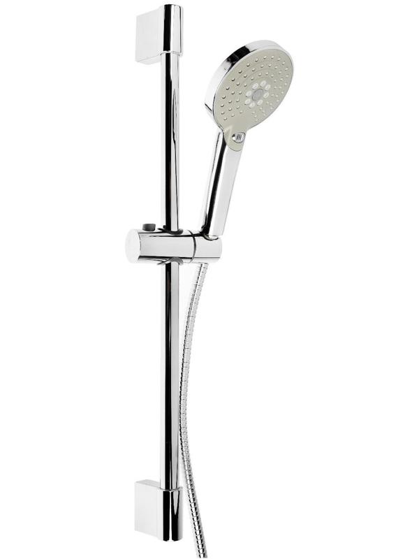 Набор для душа ZEIN H03, стойка с держателем, шланг 150 см, лейка 3 режима, хром