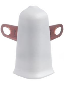 Угол наружный (внешний) с крепежом для плинтуса 55мм 