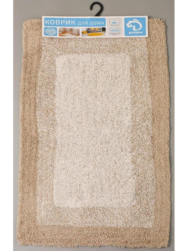 Коврик для ванной Доляна «Акварель», 50×80 см, 1250 г/м2, цвет бежевый