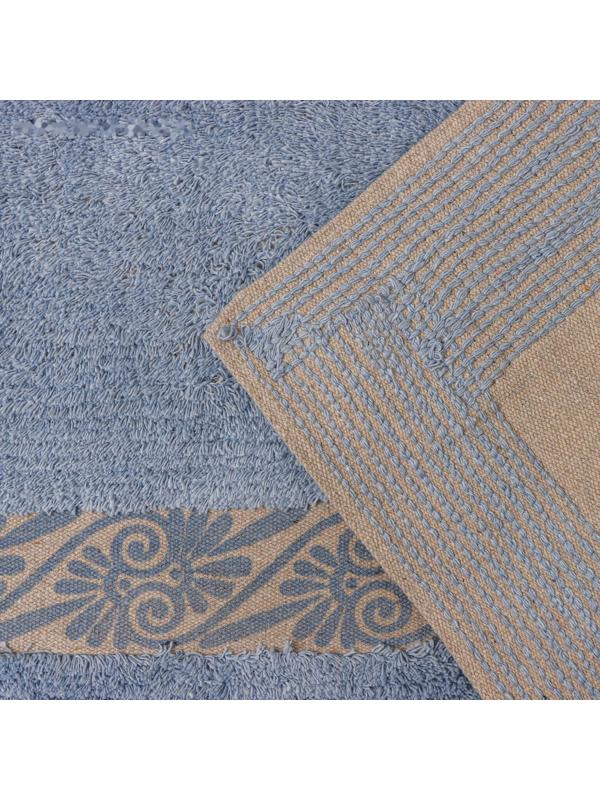 Коврик для ванной Доляна «Вензель», 50×80 см, 900 г/м2, 100% хлопок, цвет голубой