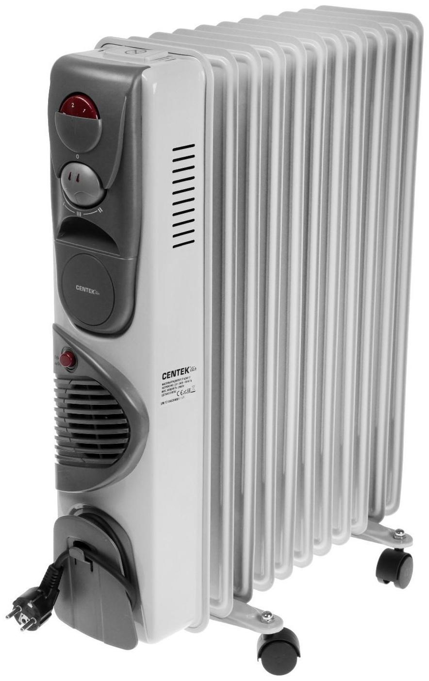 Обогреватель Centek CT-6204-11, масляный, 2900Вт, 11 секций, 25м², ТУРБО-вентилятор, 3режима
