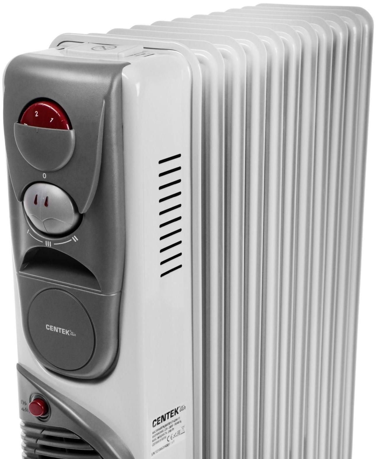 Обогреватель Centek CT-6204-11, масляный, 2900Вт, 11 секций, 25м², ТУРБО-вентилятор, 3режима
