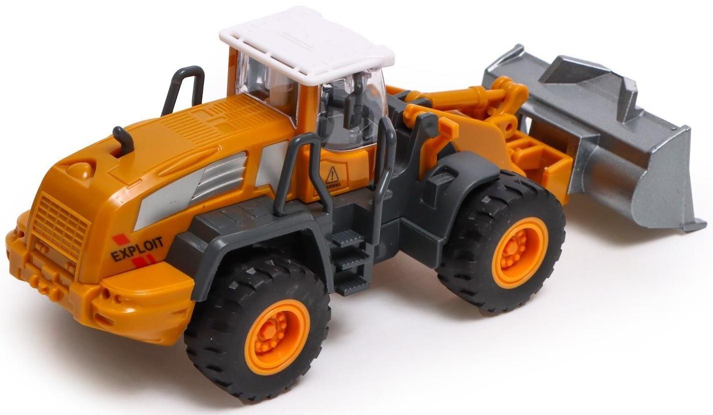 Погрузчик металлический «Стройтехника», подвижные детали, с элементами из пластика