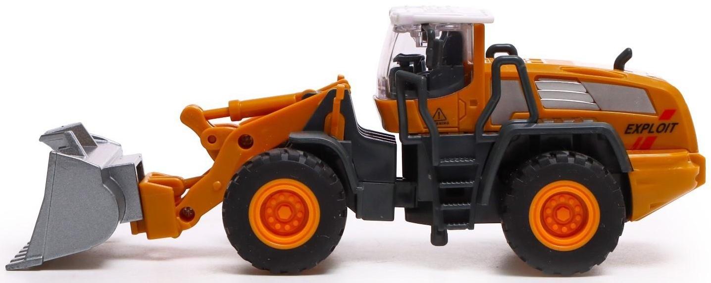 Погрузчик металлический «Стройтехника», подвижные детали, с элементами из пластика