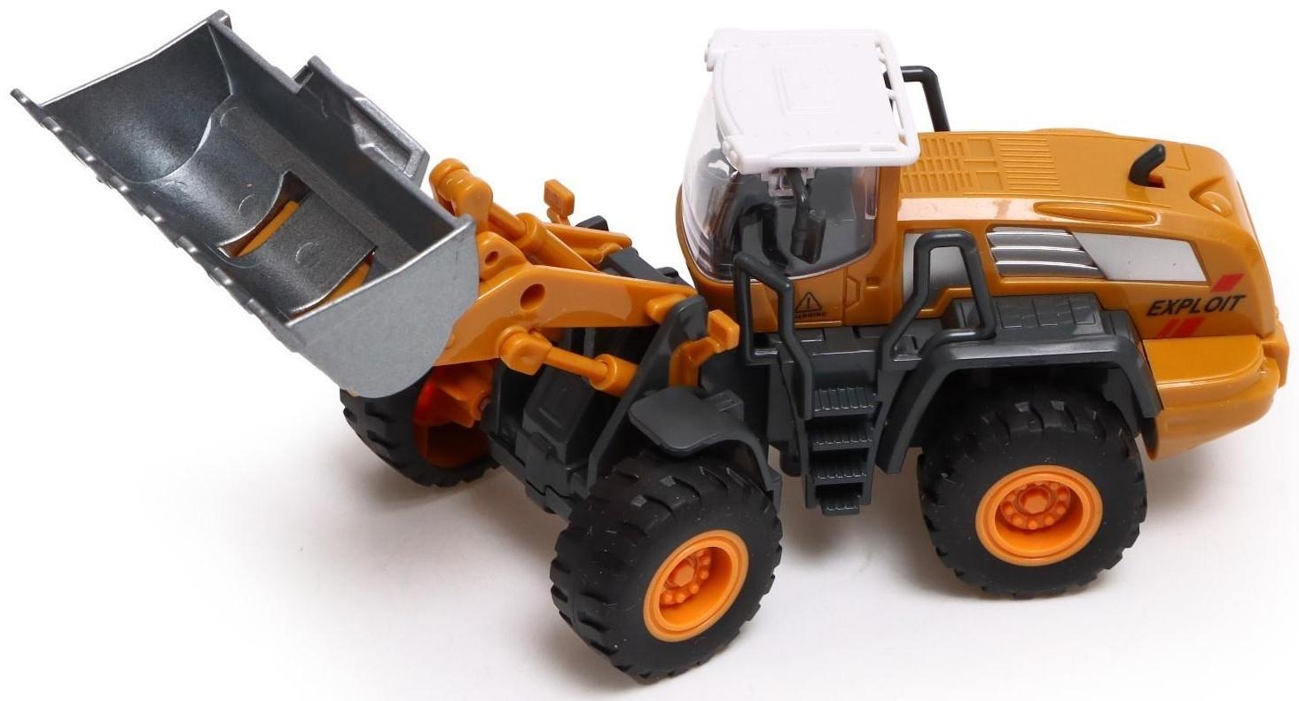 Погрузчик металлический «Стройтехника», подвижные детали, с элементами из пластика