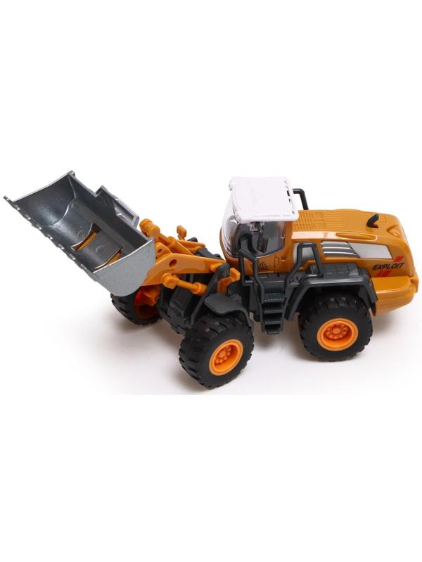 Погрузчик металлический «Стройтехника», подвижные детали, с элементами из пластика