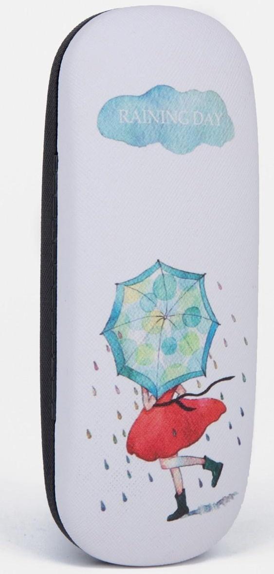 Футляр для очков, хлопушка, длина 16 см, цвет белый