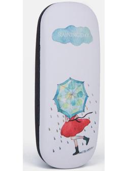 Футляр для очков, хлопушка, длина 16 см, цвет белый