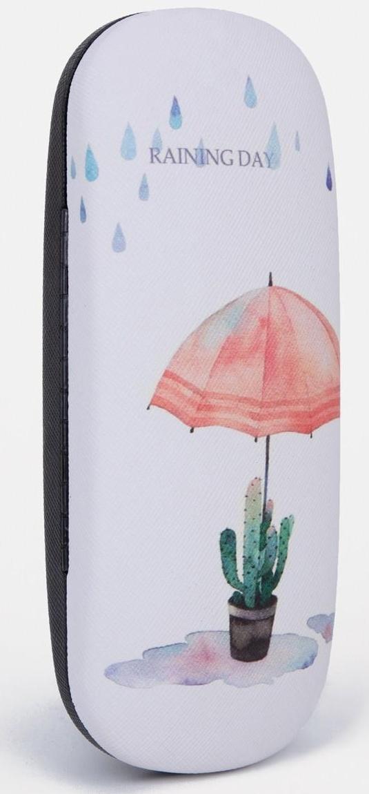 Футляр для очков, хлопушка, длина 16 см, цвет белый