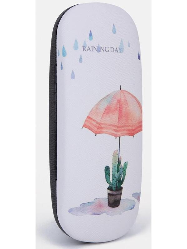 Футляр для очков, хлопушка, длина 16 см, цвет белый