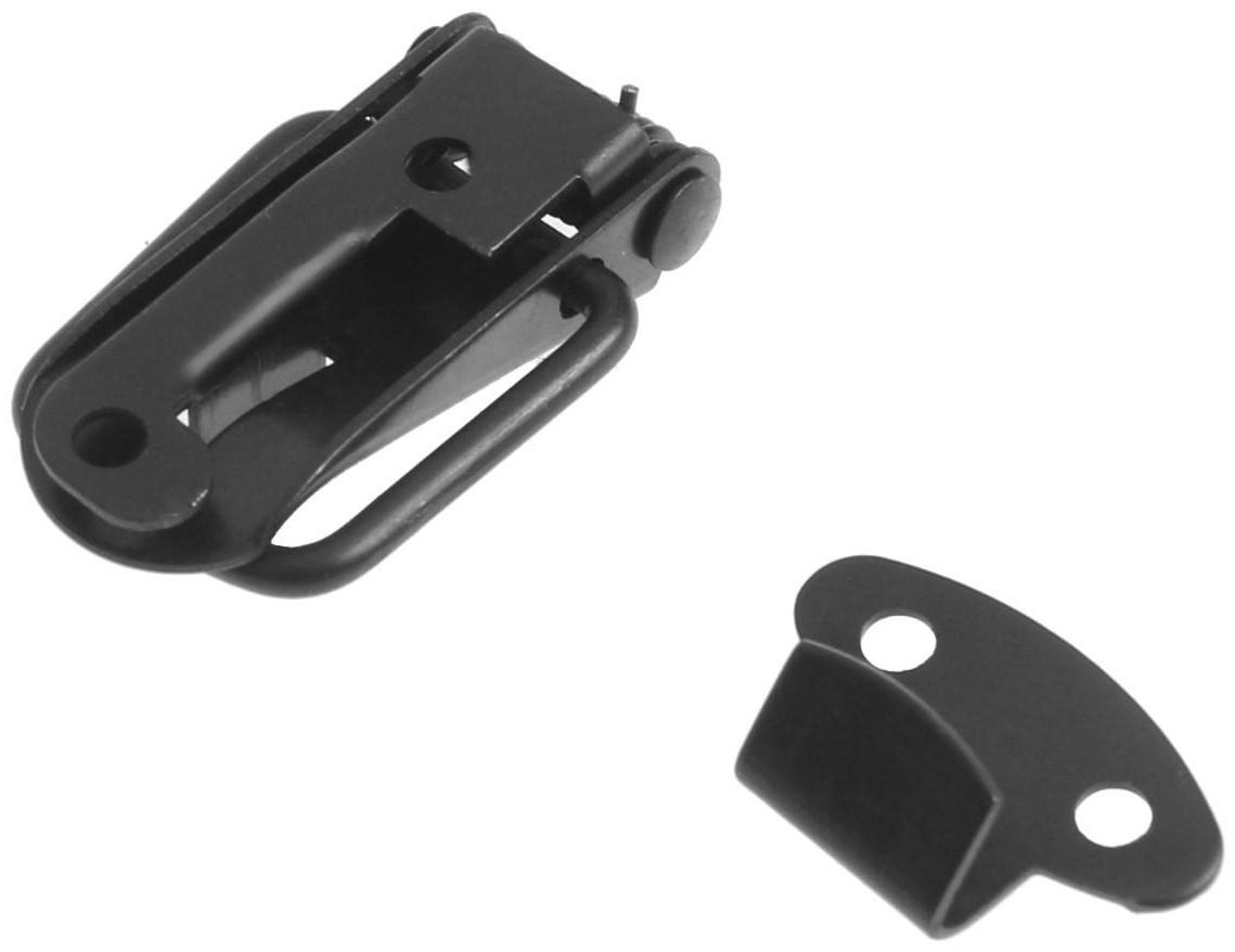 Замок-защелка на ящик, 3,5 см, железный, цвет черный, с проушиной,10 шт