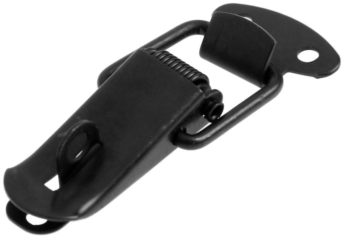 Замок-защелка на ящик, 3,5 см, железный, цвет черный, с проушиной,10 шт