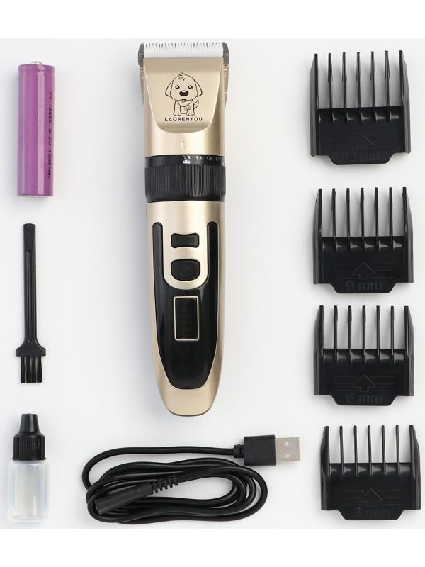 Машинка для стрижки аккумуляторная, регулировка мощности и ножа, USB-зарядка