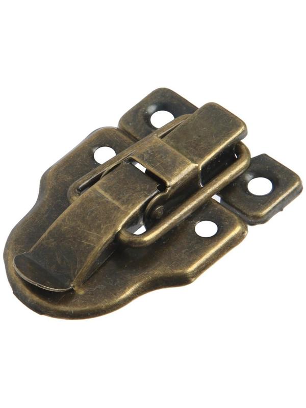 Замок-защелка на ящик, 5,5х4 см, железный, цвет бронза, 10 шт