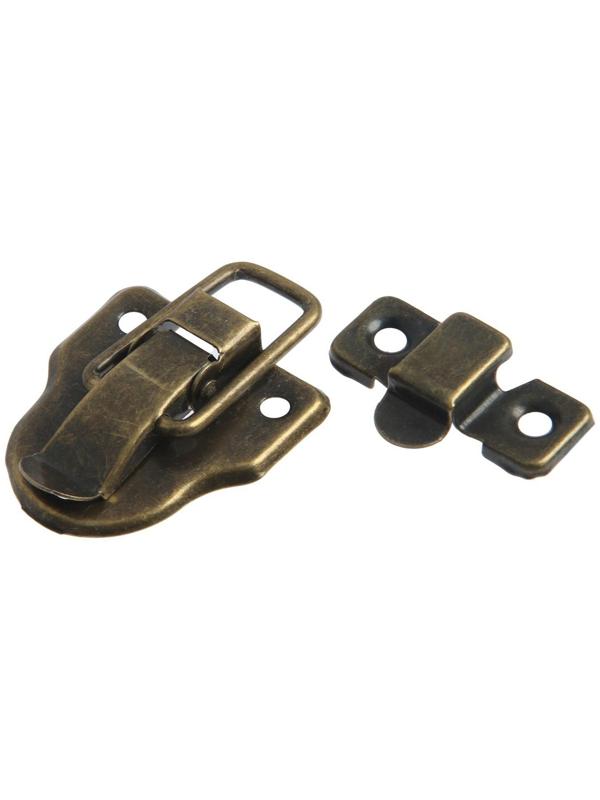 Замок-защелка на ящик, 5,5х4 см, железный, цвет бронза, 10 шт