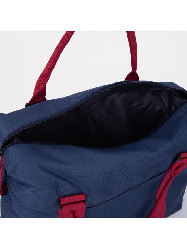 Сумка спортивная на молнии, наружный карман, цвет синий