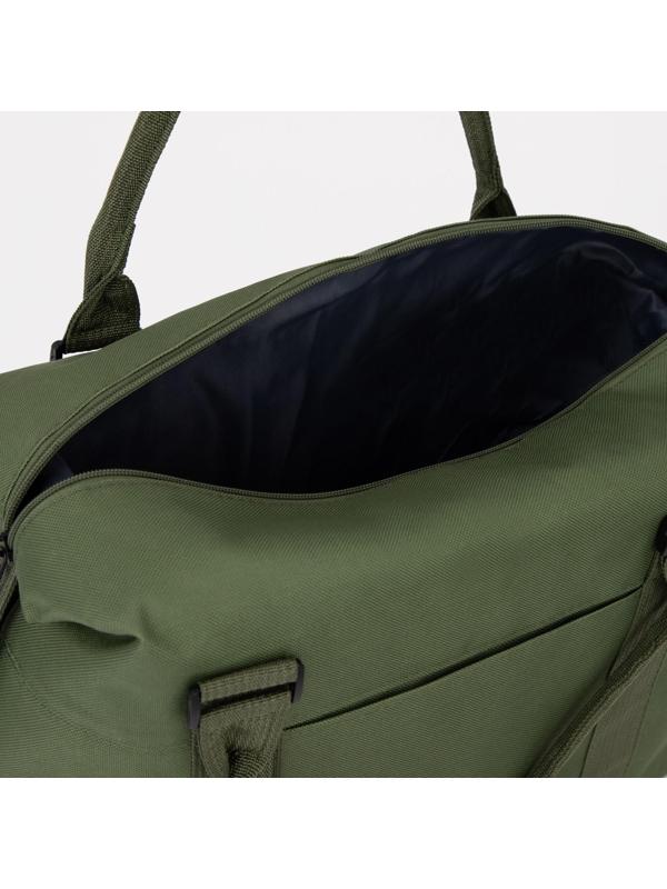 Сумка спортивная на молнии, наружный карман, цвет зелёный