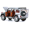 Металлическая машинка Alloy Model 1:24 «Mercedes-Benz G-class 4х4» А5503 21,5 см. инерционная, свет, звук / Серебристый
