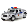 Машинка металлическая 1:32 «ГАЗ 2330 Тигр: Полиция» 1817-1822P-12D, инерционная, свет, звук / Серебристый