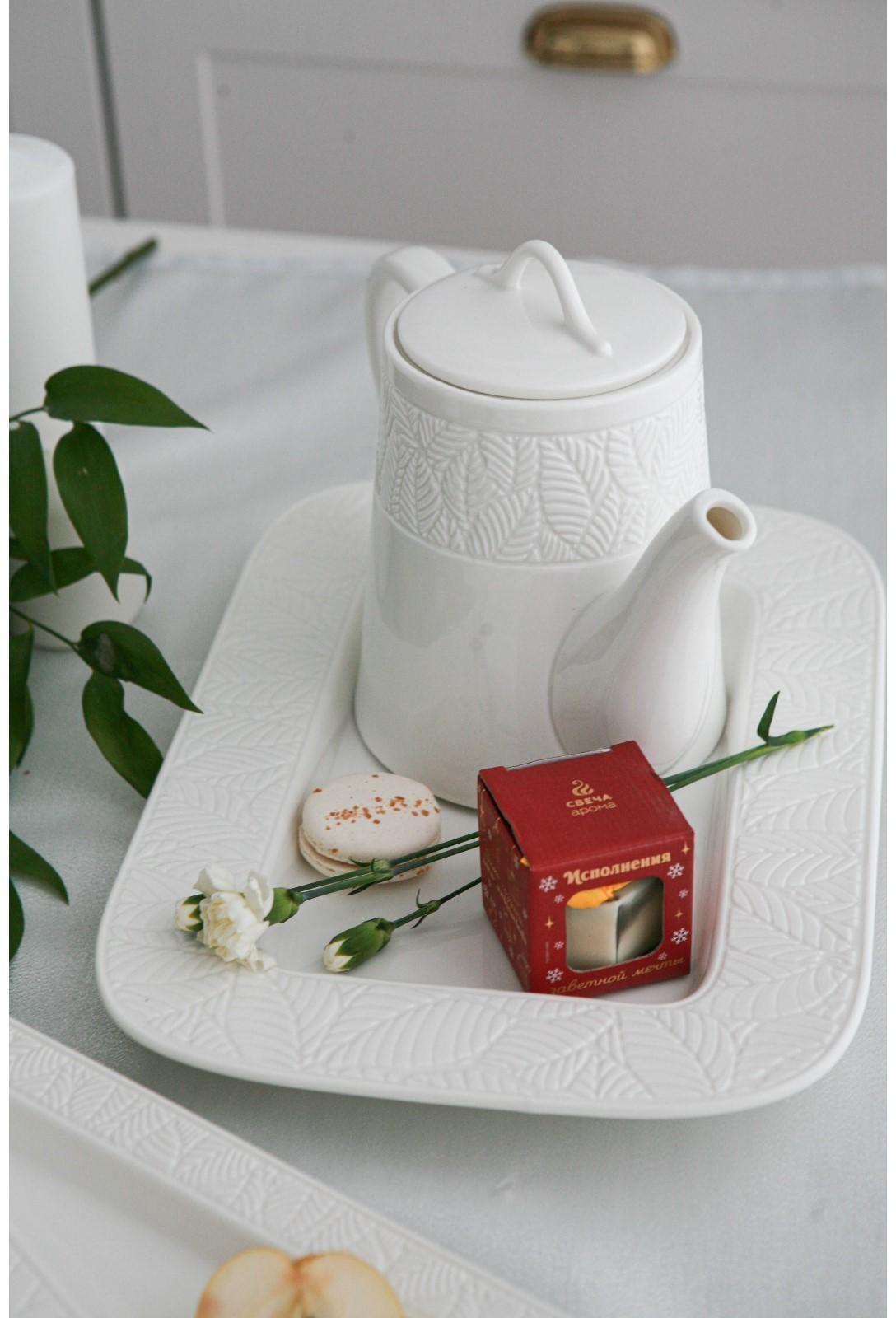 Чайник фарфоровый заварочный Magistro Сrotone, 1,4 л, 27×14×19 см, цвет белый