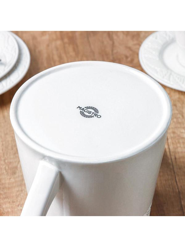 Чайник фарфоровый заварочный Magistro Сrotone, 1,4 л, 27×14×19 см, цвет белый