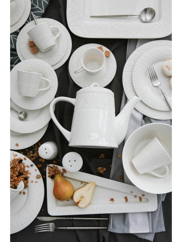 Чайник фарфоровый заварочный Magistro Сrotone, 1,4 л, 27×14×19 см, цвет белый