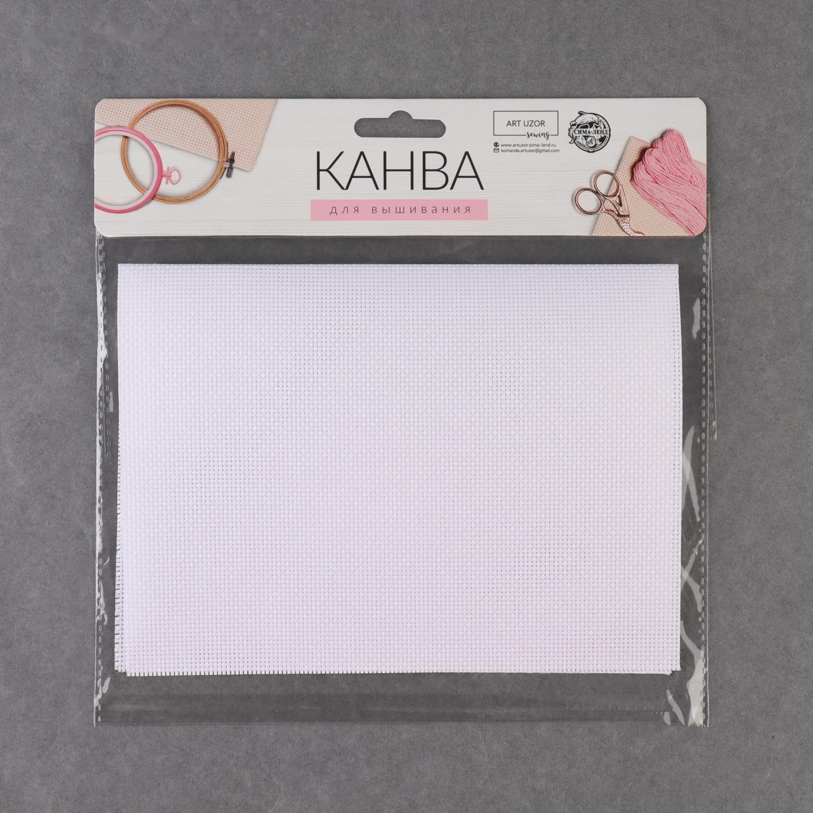 Канва для вышивания №16, 30 × 20 см, цвет белый